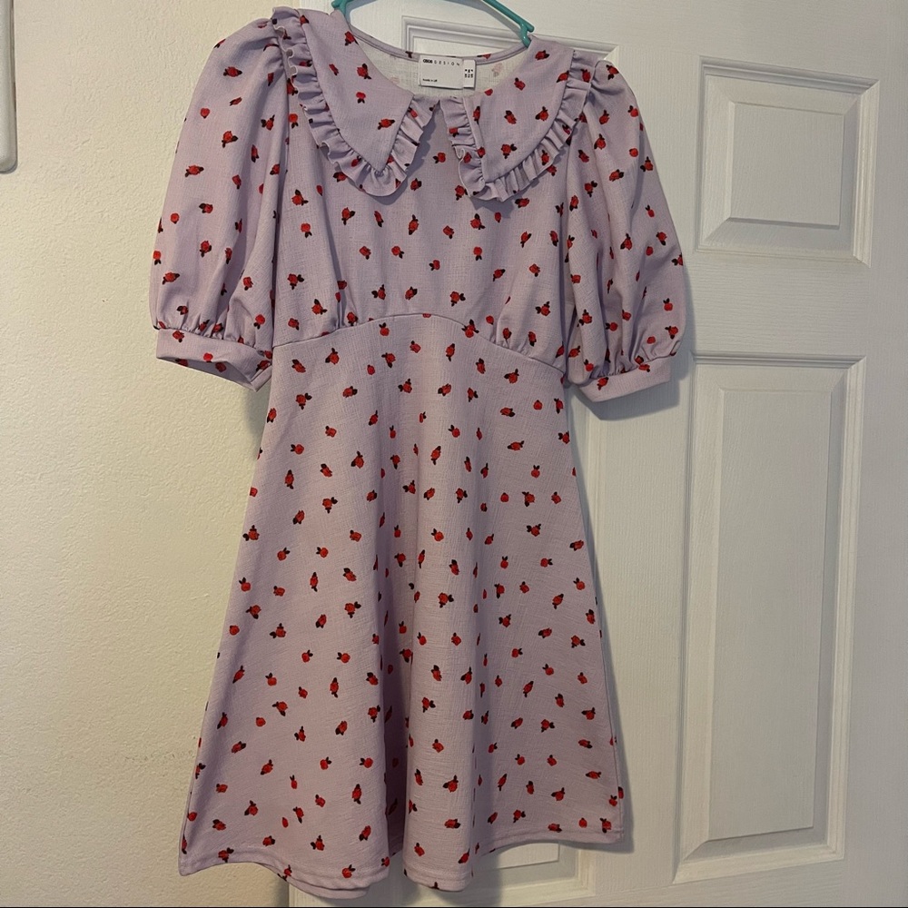 ASOS DESIGN mini skater lilac dress - Picture 9 of 13